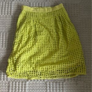 LOFT Green Knee-Length Skirt